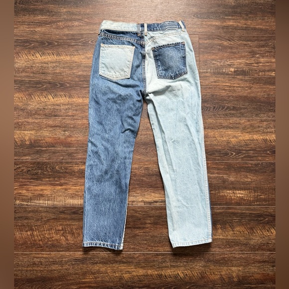 Revice Distressed Colorblock 2 Tone Denim Jeans sz 27 - Picture 8 of 11